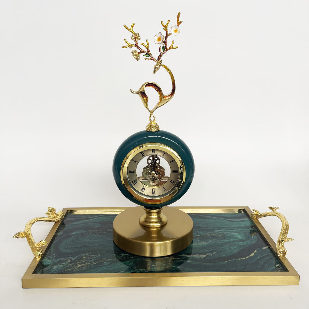 Timeless Bloom – Ornamental Table Clock