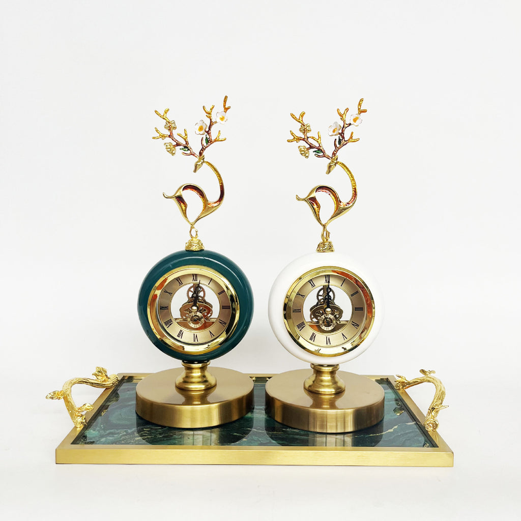 Timeless Bloom – Ornamental Table Clock