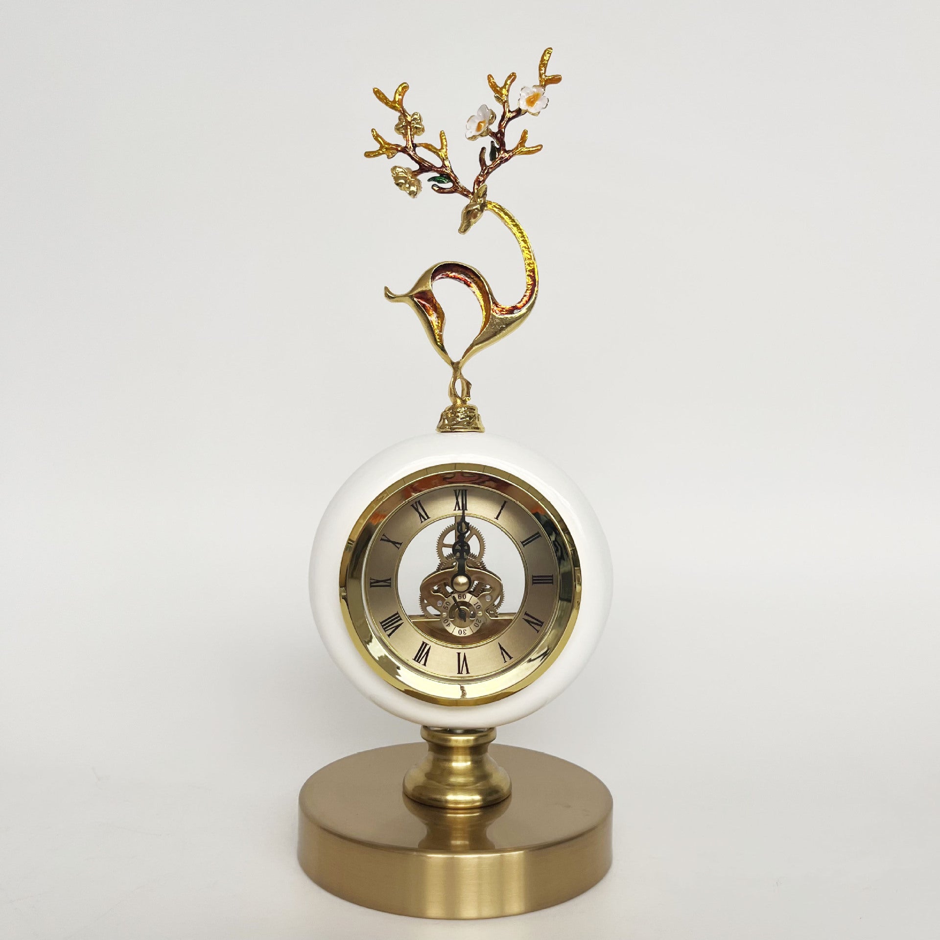 Timeless Bloom – Ornamental Table Clock