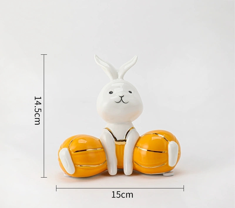 Autumn Rabbit Family Figurines