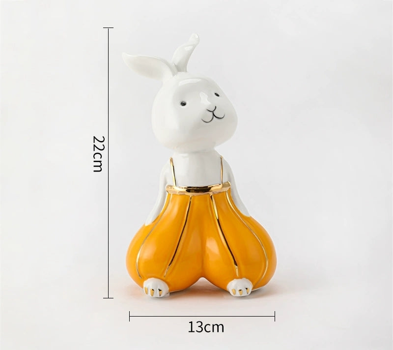 Autumn Rabbit Family Figurines