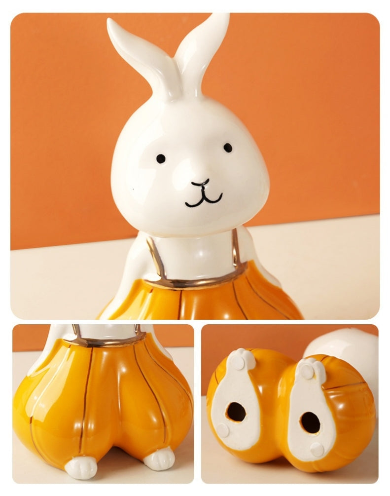 Autumn Rabbit Family Figurines