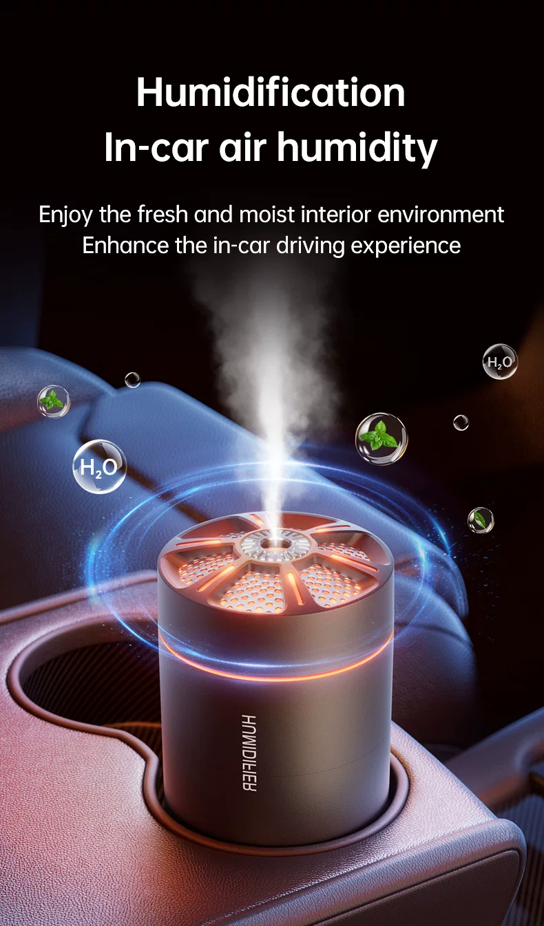 Cannon Humidifier: Portable Mist with Urban Glow
