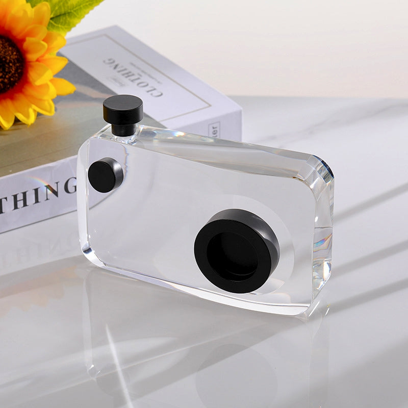 Crystal Lens: Glass Camera Sculpture