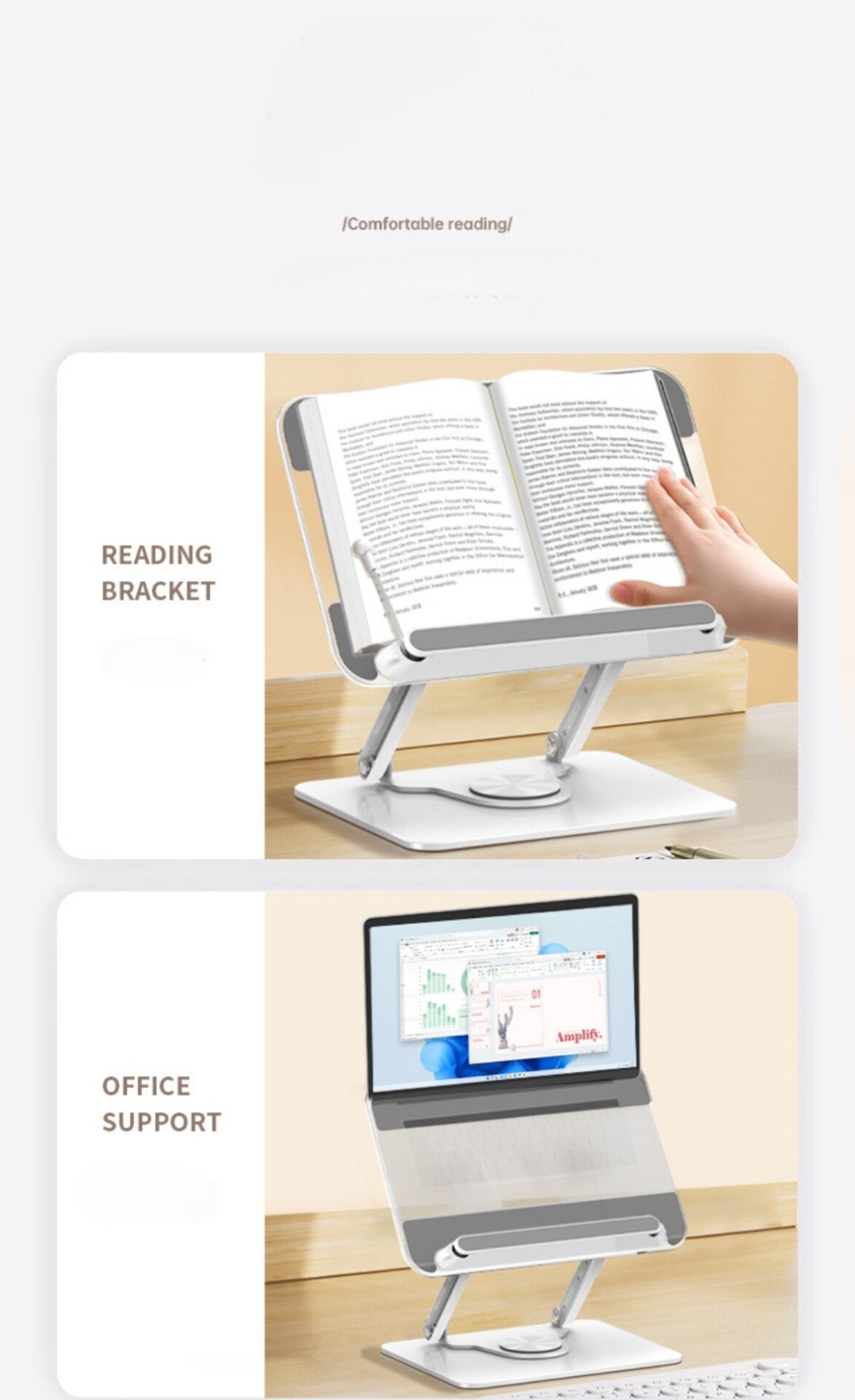 Lucent Poise Bookstand