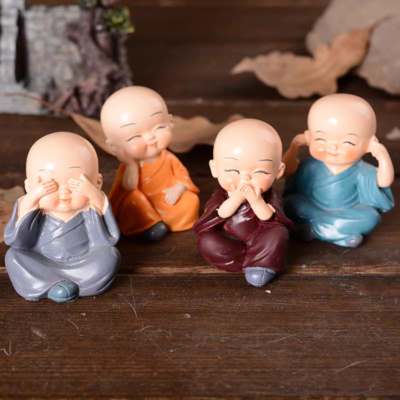 Whispered Wisdom – Monk Quartet Figurines