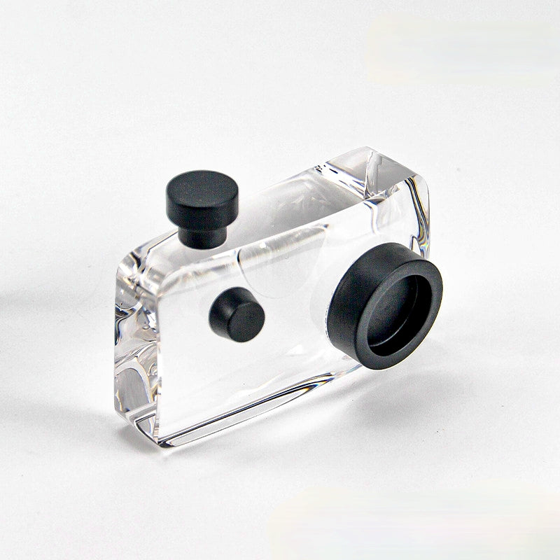 Crystal Lens: Glass Camera Sculpture