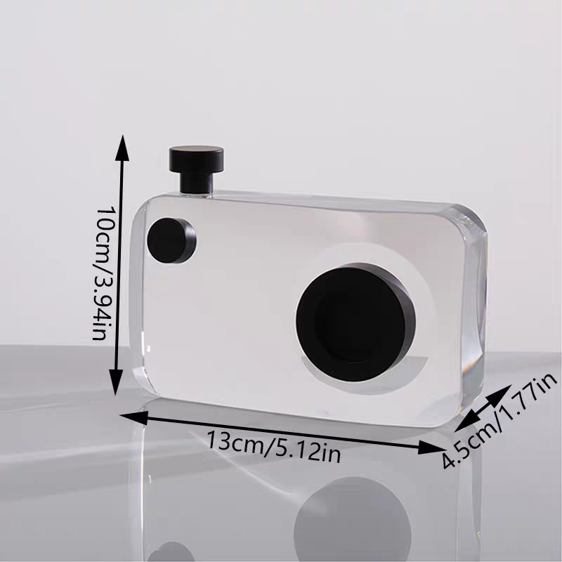 Crystal Lens: Glass Camera Sculpture