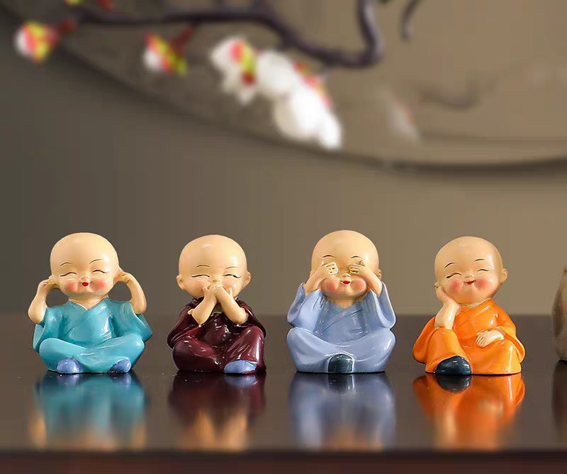 Whispered Wisdom – Monk Quartet Figurines