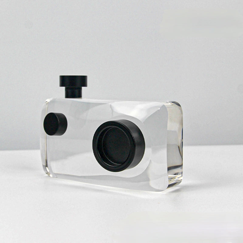 Crystal Lens: Glass Camera Sculpture