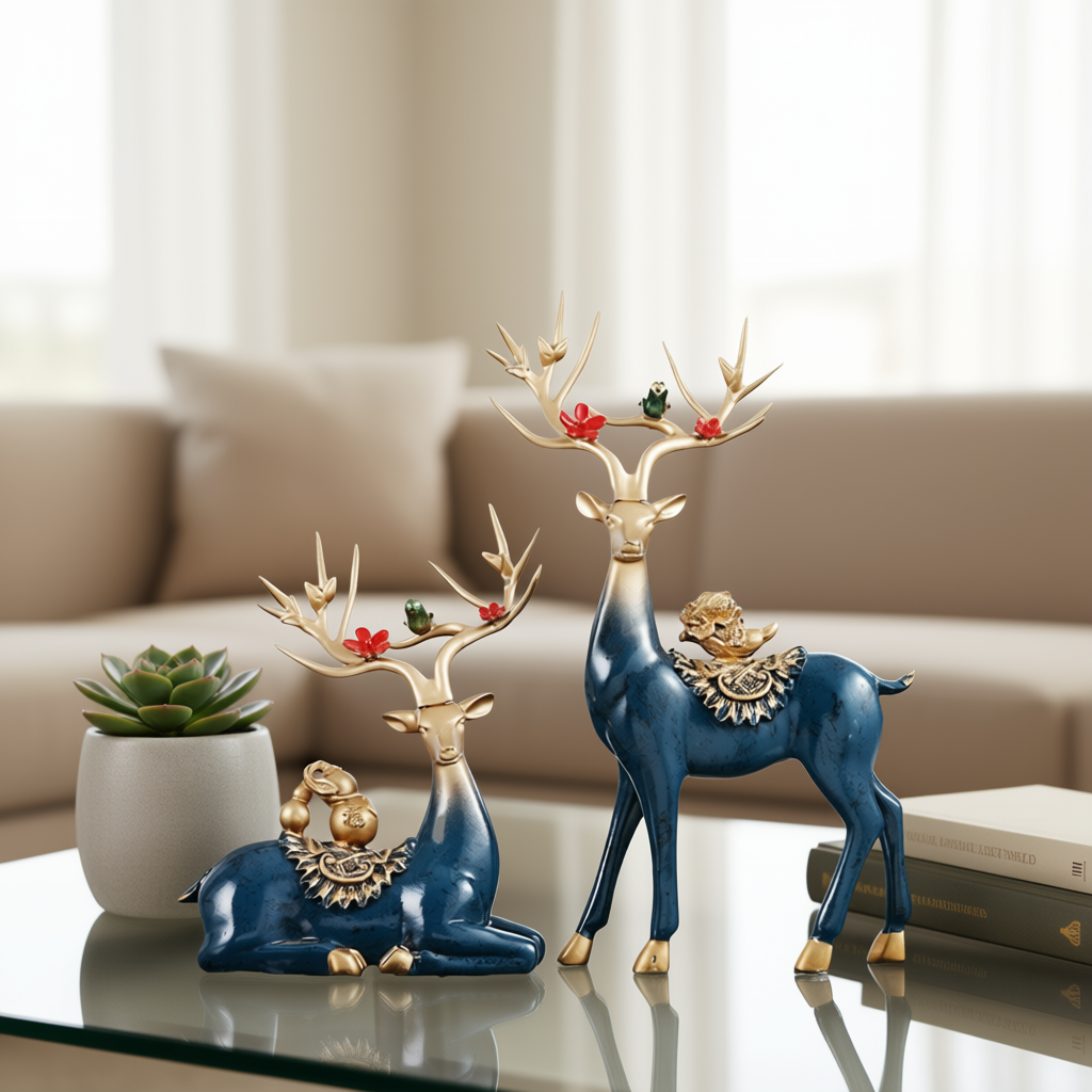 “Majestic Bond – Regal Deer Duo”