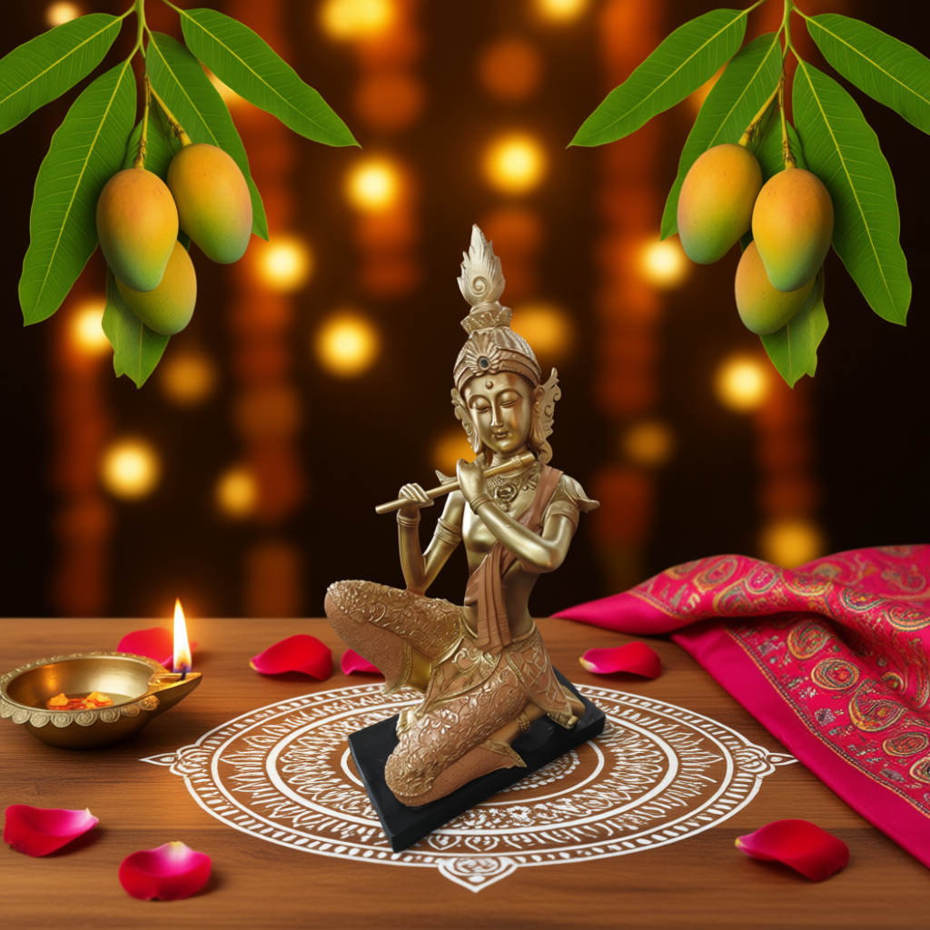 "Vanshi Prabha" – Divine Flute Figurine