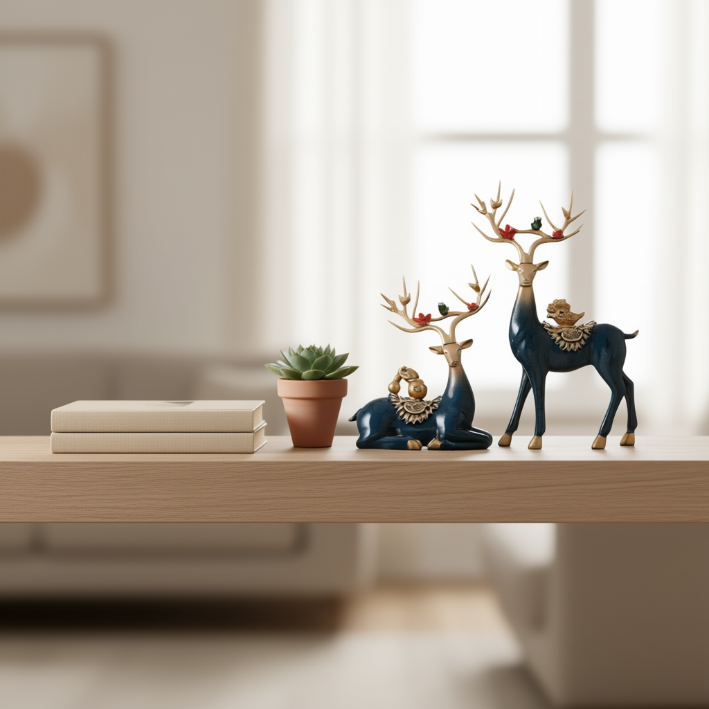 “Majestic Bond – Regal Deer Duo”