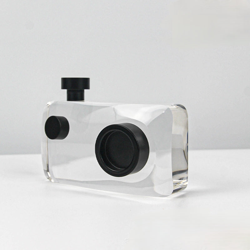 Crystal Lens: Glass Camera Sculpture
